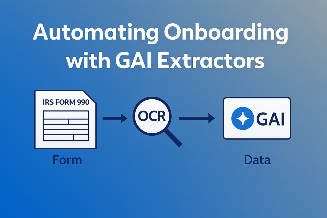 Automating Onboarding with GAI Extractors.