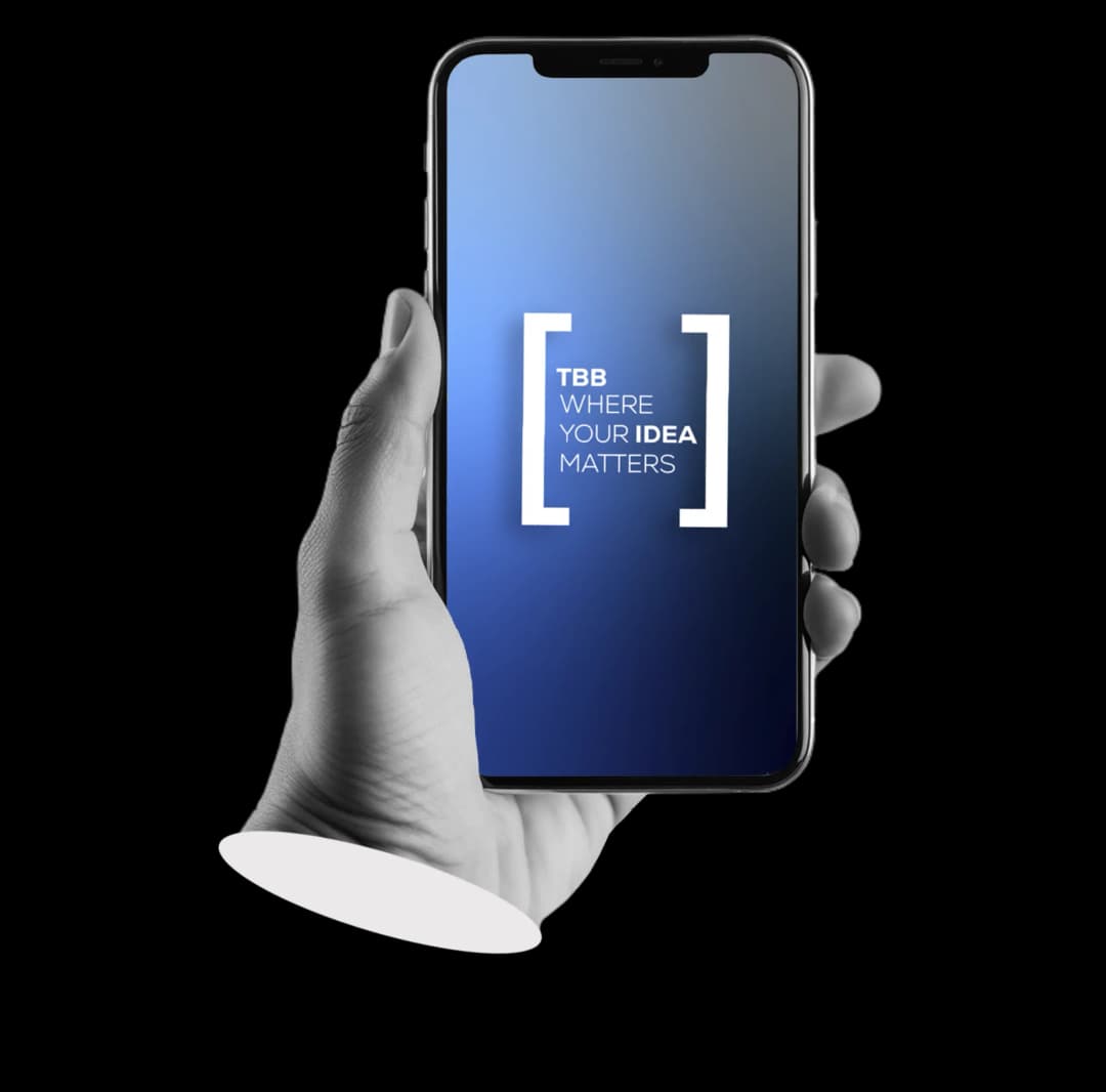 Hand holding a phone